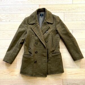 J. Crew Olive Pea Coat